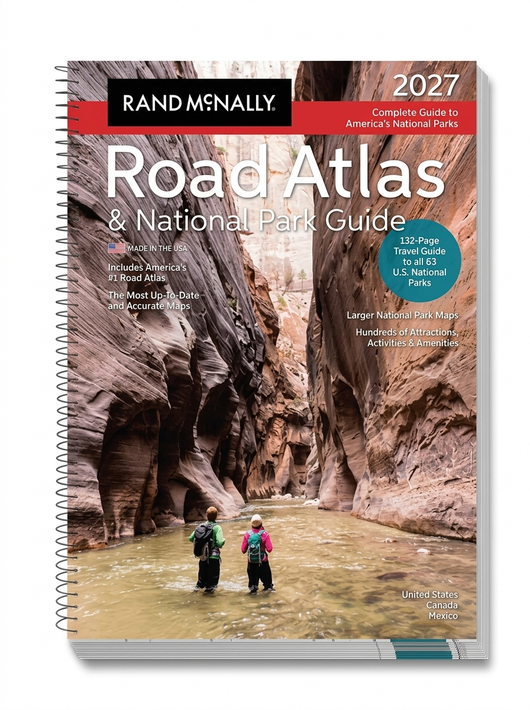 2027 Rand McNally Road Atlas & National Park Guide – All 63 Parks Updated Maps